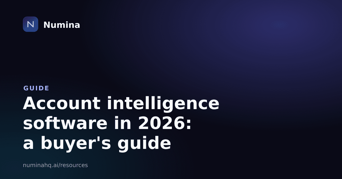 Account intelligence software in 2026: a buyer's guide